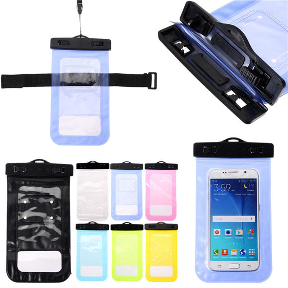 Universal Waterproof IPX8 Under Water Dry Bag Pouch Case For Mobile Phone Under 6 Inch