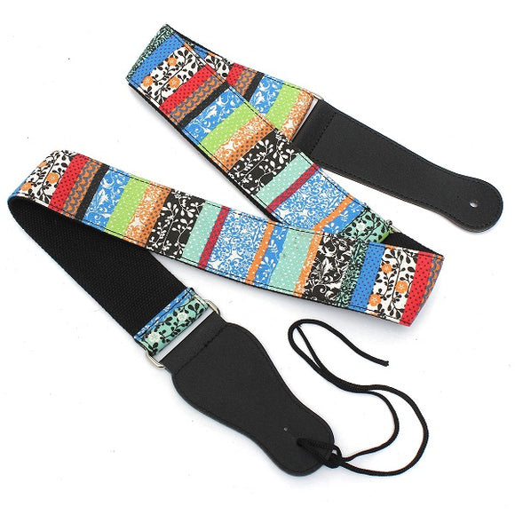 Colorful National Style Guitar Strap For Belt Electric Acoustic Guitar