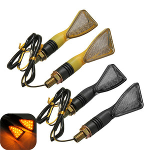 12V 12LED Universal Motorcycle Turn Signal Indicator Light Lamp Amber