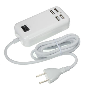 Universal 4 Port Portable USB Hub Desktop Wall Charger Multi Port Rapid Adapter