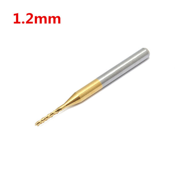 1.2mm Tungsten Steel Titanium Coat Carbide End Mill Engraving Bit CNC PCB Rotary Burr Milling Cutter
