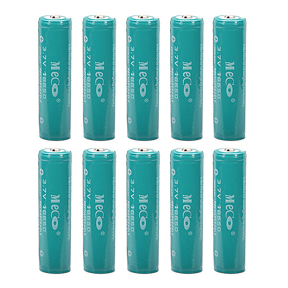 10PCS MECO 3.7v 4000mAh Protected Rechargeable 18650 Li-ion Battery