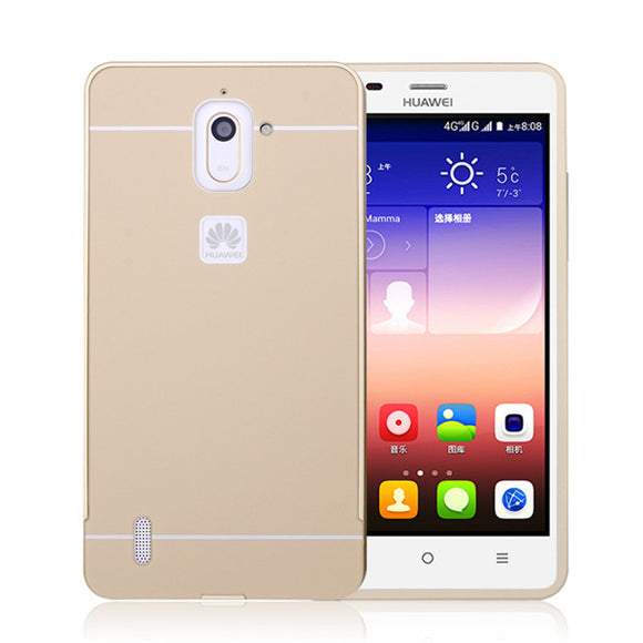 Ultra Thin Slim Aluminum Metal Bumper Frame With Sliding Back Case For Huawei Ascend G628