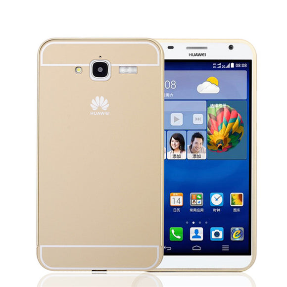Ultra Thin Slim Aluminum Metal Bumper Frame with Sliding Back Case For Huawei Ascend GX1