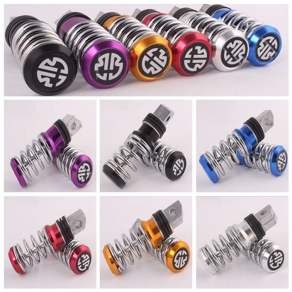 Pair Foot Rests Springs Foot Pedals For Yamaha Suzuki Sword