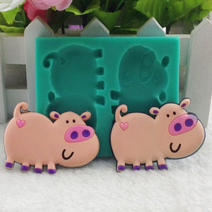 3D Cartoon Pig Shape Cake Chocolate Mold Silicone Fondant Cake Decorating Mould
