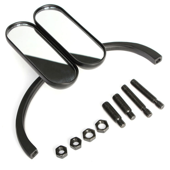 Motorcycle Oval Handle Bars Rear View Mirror For Harley Davidson