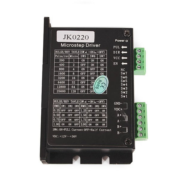 JKM JK0220 Two Phase Hybrid Stepper Motor Driver  DC12V-36V 0.3A-2.0A For CNC Robots