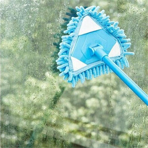 Blue Purple Alternative Chenille Mop Trilateral Washable Triangle Stretching Easy Clean