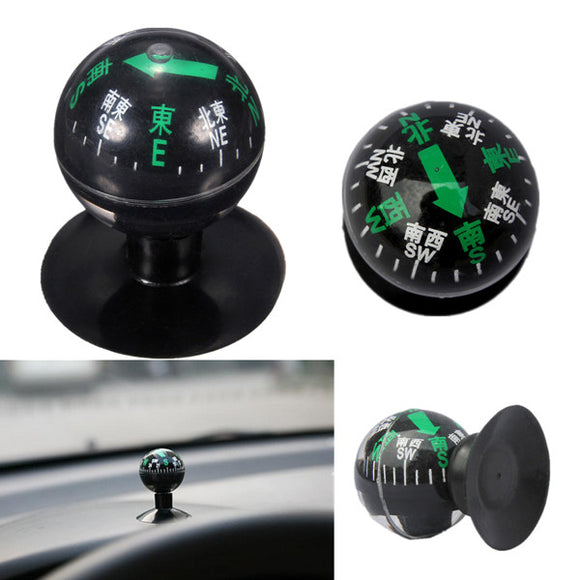 Mini Flexible Navigation Dashboard Suction Compass Ball Cup Car Boat Vehicle