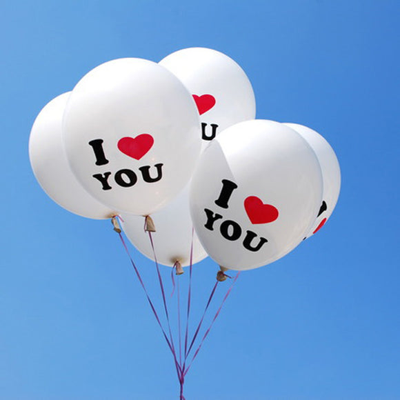 100pcs I LOVE YOU balloons 10 Inch Romantic Wedding Proposal Party Decoration Balloon