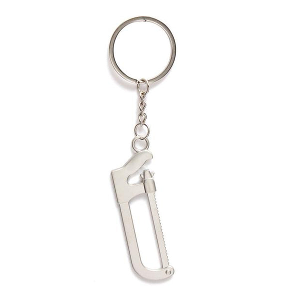 Creative Silver Hacksaw Tool Key Chain Alloy Saw Shape Key Ring