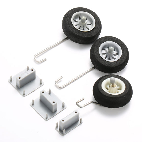 Landing Gear Fixed Base With Steel Wire & Wheel For 50mm Ducted RC Airplane