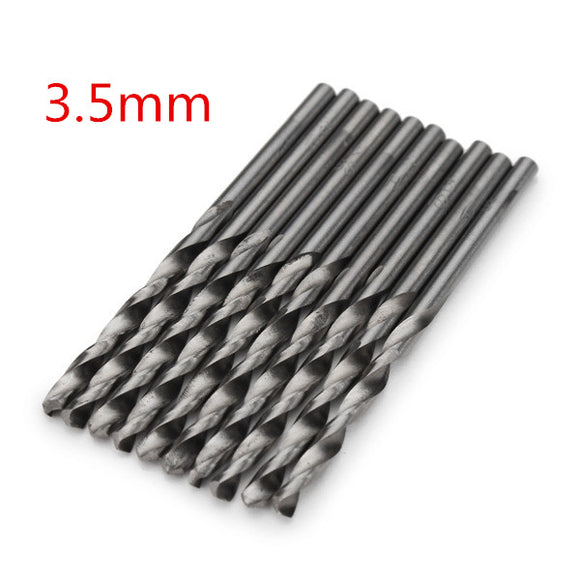 10pcs 3.5mm Micro HSS Twist Drill Bits Straight Shank Auger Bits For Electrical Drill