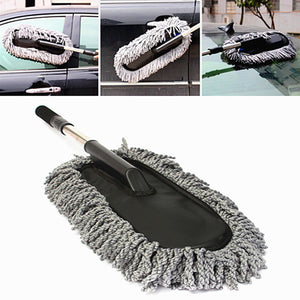 Car Wash Cleaning Brush Duster Dust Wax Mop Microfiber Telescoping Dusting Tool