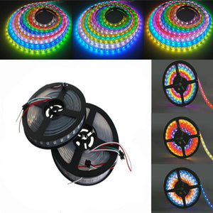 5M WS2812B 5050 RGB Waterproof IP67 300 LED Strip Light Dream Color Changing Individual Addressable DC 5V