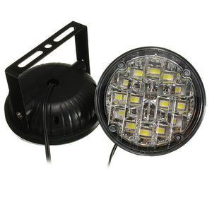 12V 18LED White Round Car Driving Daytime Running Light Fog Light