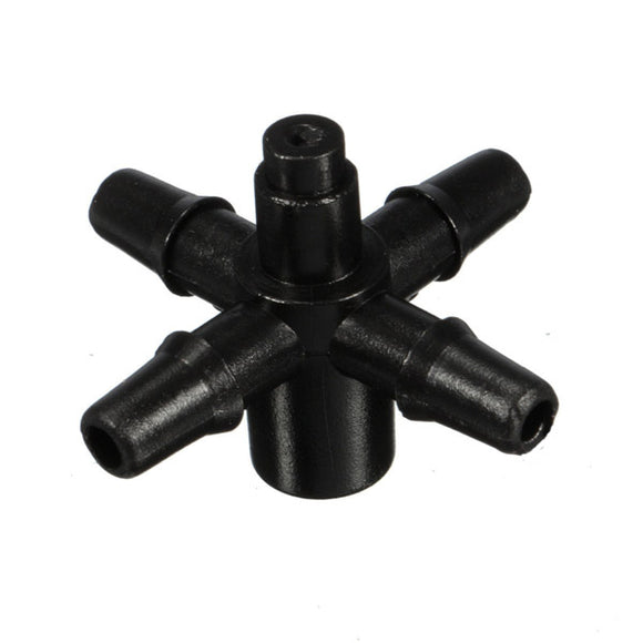 20pcs 1/4 Inch 4 Way Water Segregator Garden Drip Irrigation Connectors