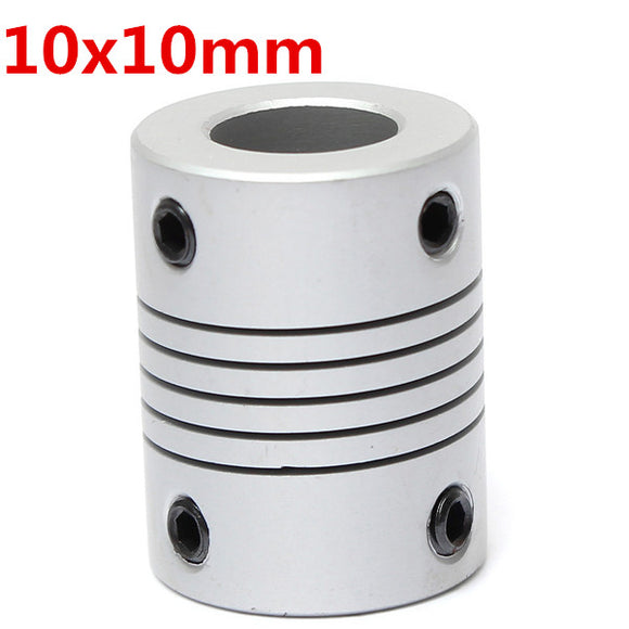 10mm x  10mm Aluminum Flexible Shaft Coupling OD19mm x L25mm CNC Stepper Motor Coupler Connector