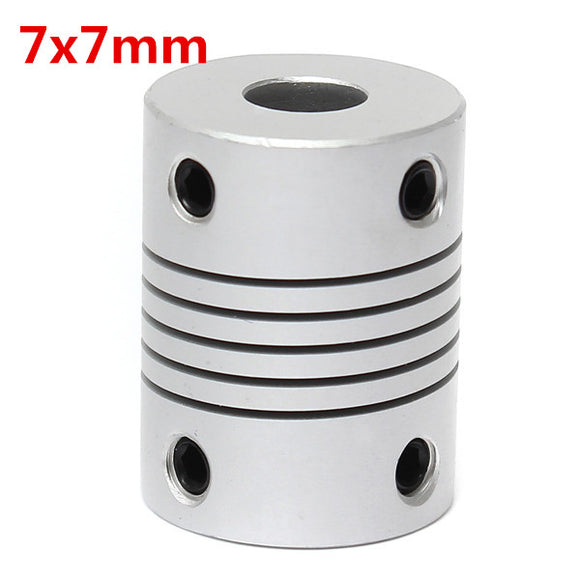 7mm x  7mm Aluminum Flexible Shaft Coupling OD19mm x L25mm CNC Stepper Motor Coupler Connector