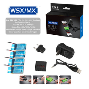 4 In 1 Charger 3.7V  720MAH 25C Lipo Battery For Wltoys V931 XK K123