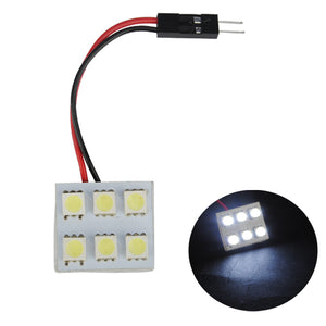 5050 6SMD Car White LED Interior Dome Door Reading Panel Light Bulb