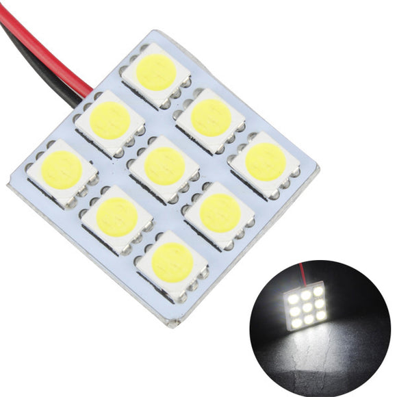 5050 9SMD Car White LED Interior Dome Door Reading Panel Light