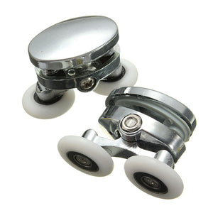 2Pcs 25mm Shower Door Rollers Zinc Alloy Bathroom Wheel Accessories Glass Hardware