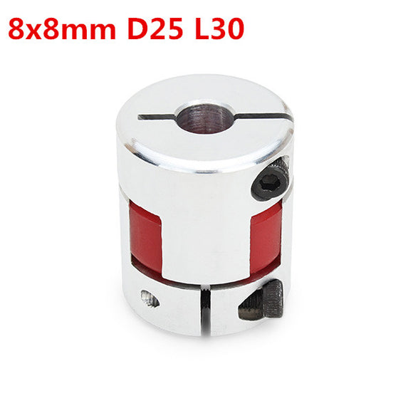 Machifit 8mmx8mm OD25mm x L30mm Aluminum Flexible Spider Shaft Coupling CNC Stepper Motor Coupler Connector