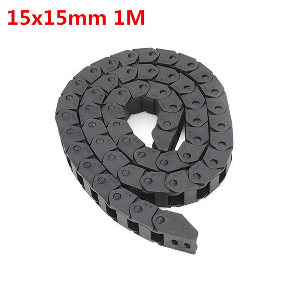 15x15mm L1000mm Plastic Cable Drag Chain Wire Carrier for CNC Router Machine