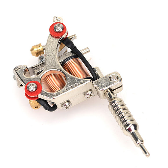 Silver GS100 Fashion Mini Tattoo Machine Pendant Toy with Chain Necklace