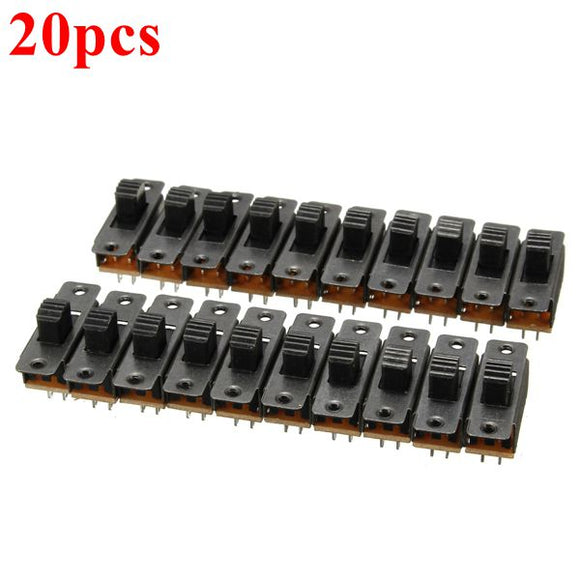 20pcs Black Mini Two Way SPDT 2P2T Slide Switch On-Off PCB DIY