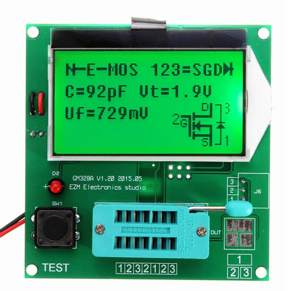 Geekcreit GM328A Transistor Tester Graphic Wave Signal RLCESR Meter Inductance