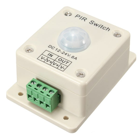 DC12-24V 8A Infrared PIR Switch Motion Sensor Auto ON/OFF