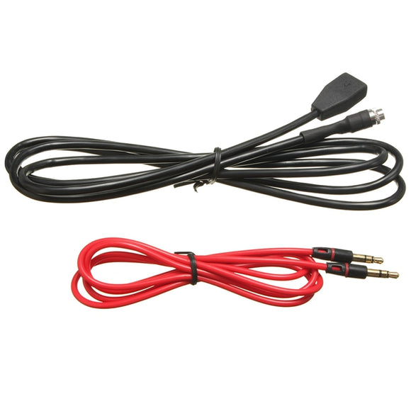 AUX IN Input Mode Cable 3.5mm Female Dash Mountable Socket For BMW E46 98-06