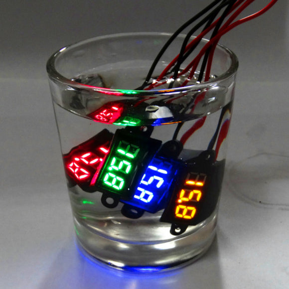 RUIDENG 0.28 Inch Mini Waterproof Volt Meterr 3.5-30V Digital Voltage Tester Meter