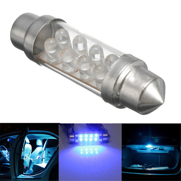 12V 39 41 42mm Universal Car Interior Blue 8 LED Courtesy Light Festoon Bulb