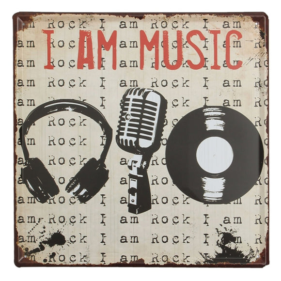 Music Tin Sign Vintage Metal Plaque Poster Bar Pub Home Wall Decor