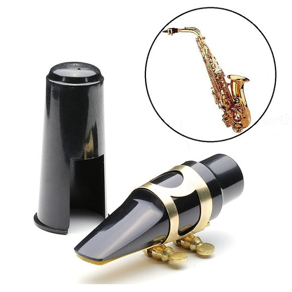 Alto Eb Saxphone Sax Mouthpiece Plastic with Metal Buckle Cap