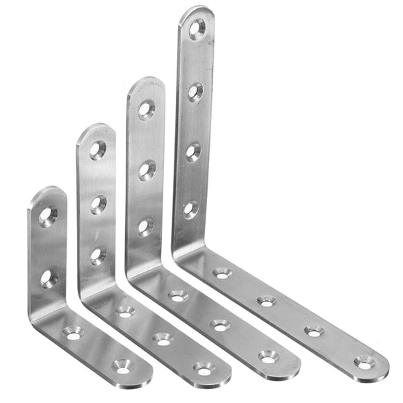 90 Degree L Shape Stainless Steel Corner Bracket Brace Support 65mm To 125mm