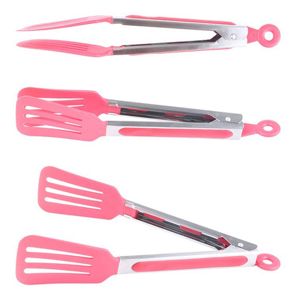 Plastic Bread Clip Roasting Clamp Stainless Steel Handle BBQ Kitchen Tools