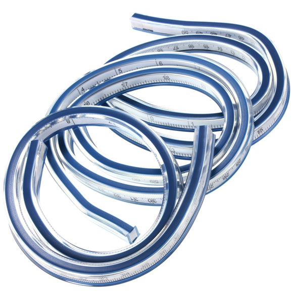 40/50/60cm Plastic Flexible French Curve Ruler Quilting Drafting Drawing Measuring Tool