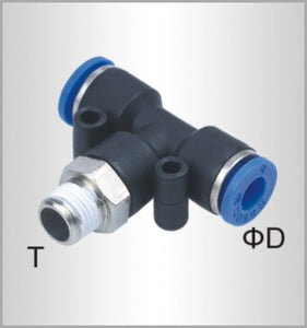 PU HOSE FITTING TEE 4MM-1/4 M