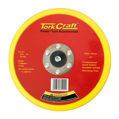 DA SANDER PAD PSA 5 16 - 24UNF MED SOFT 150MM 6'