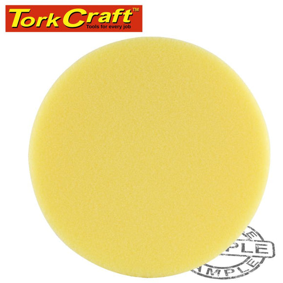 FOAM PAD HOOK AND LOOP YELLOW SPONGE 150MM 6' HEAVY CUTTING