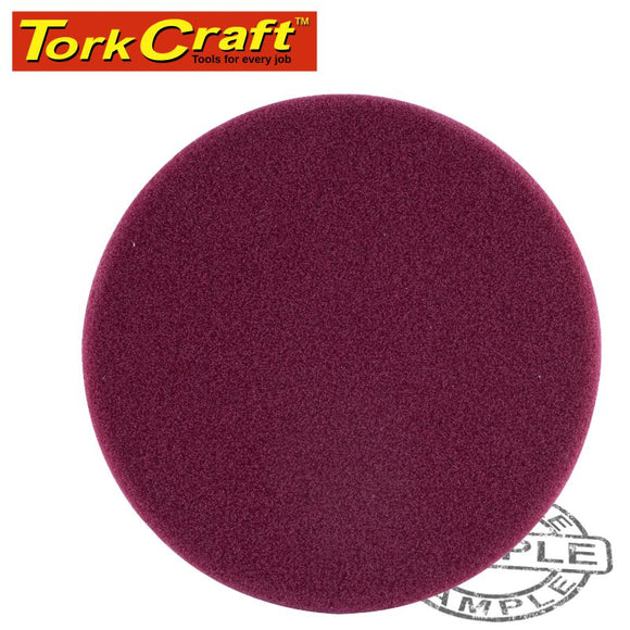 FOAM PAD HOOK AND LOOP MAROON SPONGE 150MM 6' HEAVY COMPOUNDING