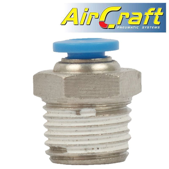 PU HOSE FITTING STRAIGHT STUD 4MM-1/4 M