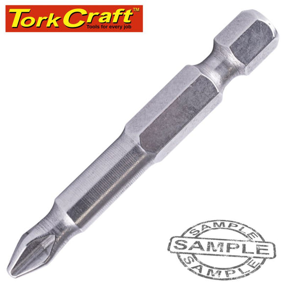STAINLESS  SCREWDRIVER BIT PH2 X 50MM RED SHANK