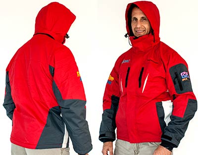 RED UNISEX JACKET REMOVABLE POLAR FLEECE GREY - MEDIUM 3 IN 1