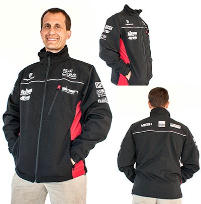 TORK CRAFT UNISEX 3 LAYER FLEECE BLACK & RED 2XL